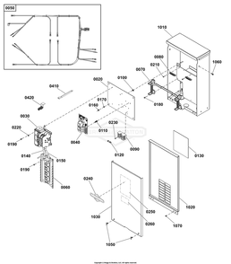 Transfer Switch - Enclosure Diagram and Parts List for 040742-00  Briggs and Stratton Generator